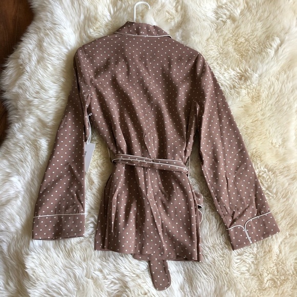 Frame Smoking Jacket in Polka Dot Almondine Multi - Picture 11 of 11